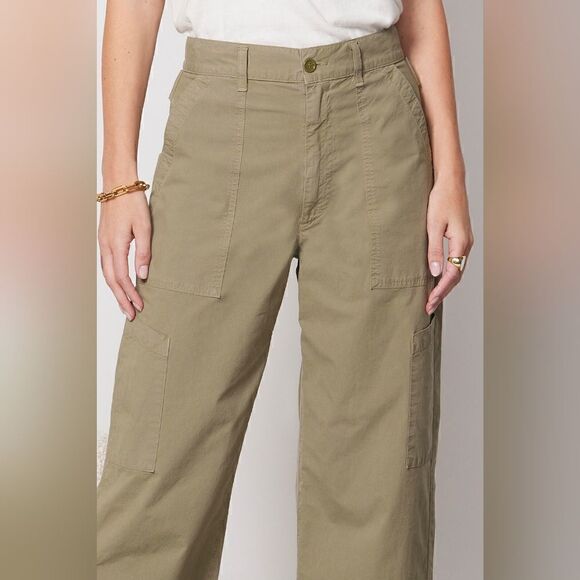 Agolde Daria High Rise Straight Leg Cropped Ultility Pants In Duffle Size 28 NWT - Picture 2 of 13